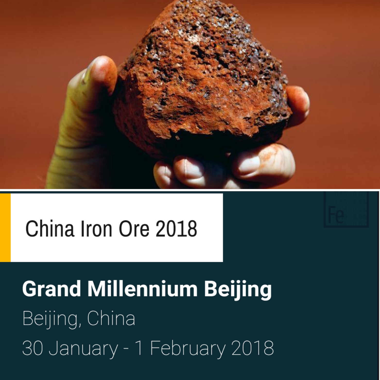 برگزاری کنفرانس بین المللی سنگ آهن ۲۰۱۸/ سیاست های فعالان سنگ آهن و فولاد چین بررسی می شود