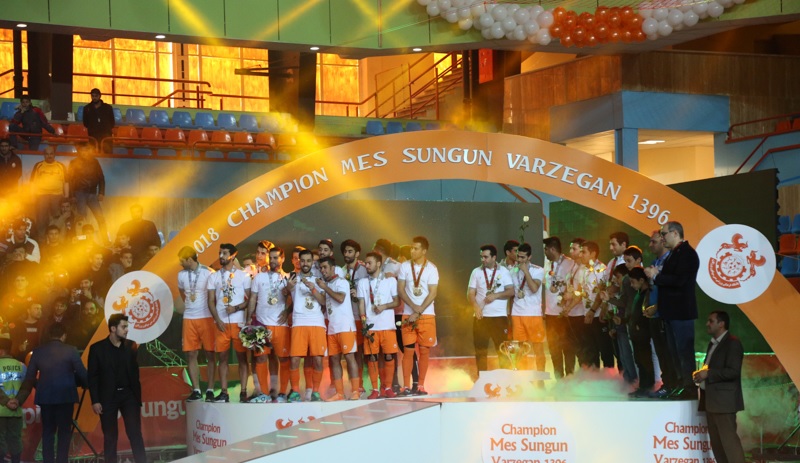جشن قهرمانی تیم فوتسال مس سونگون